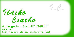 ildiko csatho business card